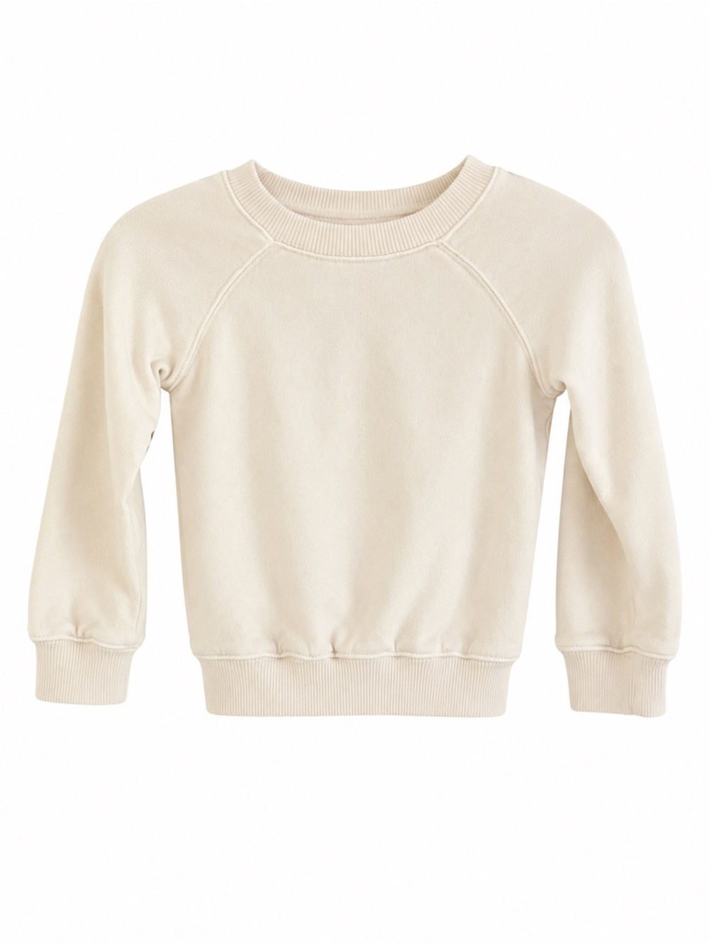 All The Babies Organic Cotton Sweatshirt 6–12M Cream EUC